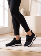 Women’s Knit Lace-Up Low-Top Sneakers