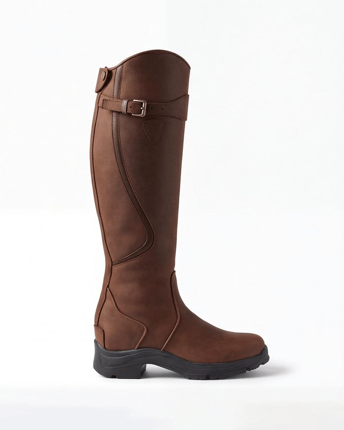 Women’s Waterproof Knee-High Buckle Boots with Lug Sole