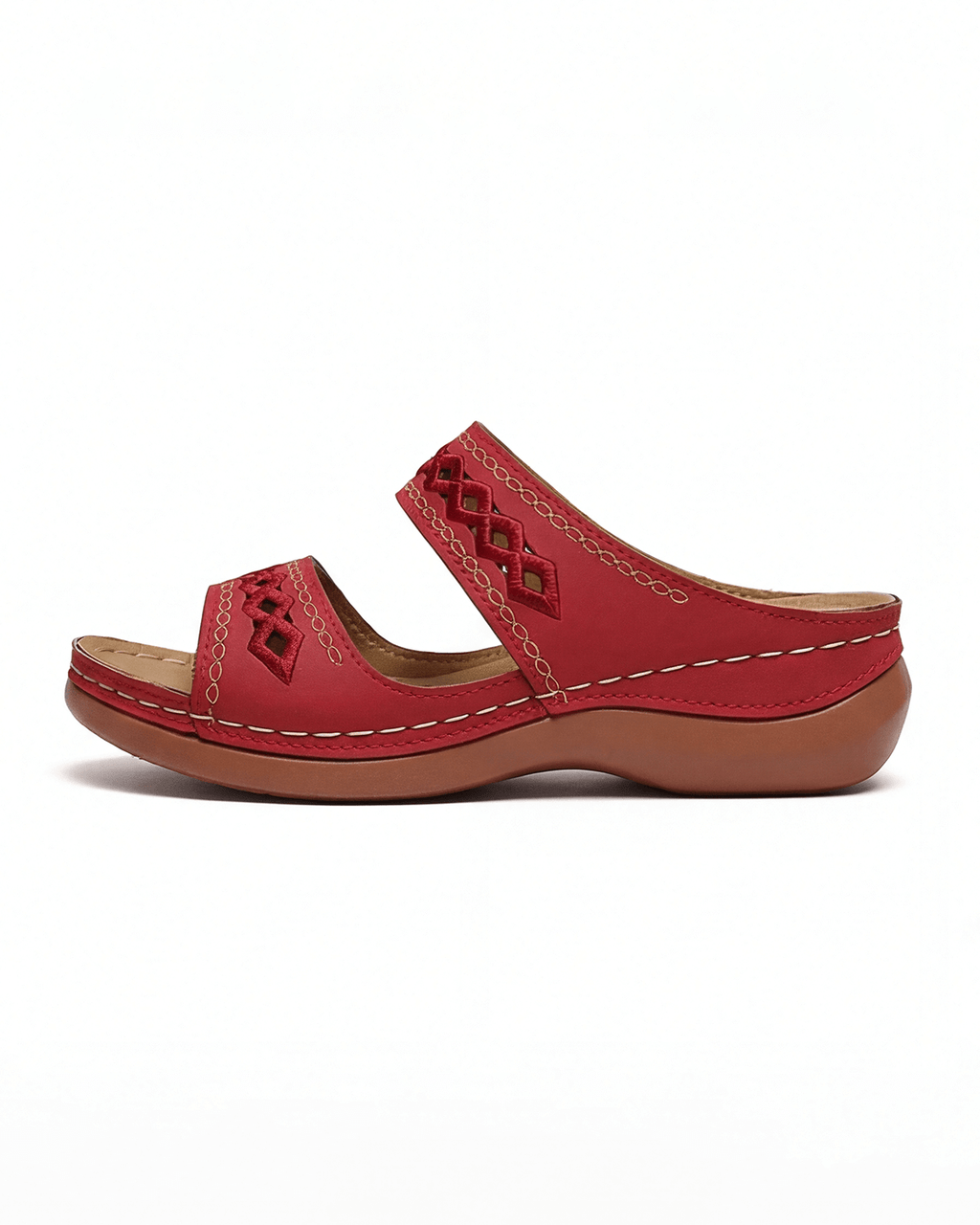 Women’s Cutout Double-Strap Flat Mule Sandals