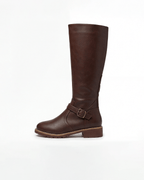Women’s Knee-High Boots with Buckle Strap Detail