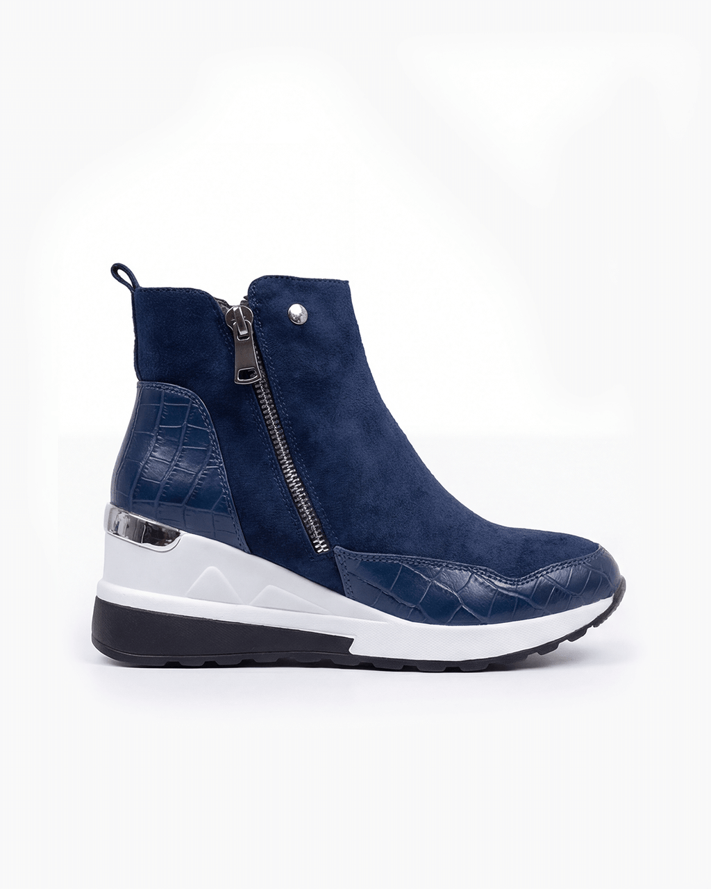 Women’s Side-Zip Wedge Sneaker Ankle Boots