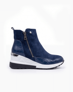 Women’s Side-Zip Wedge Sneaker Ankle Boots