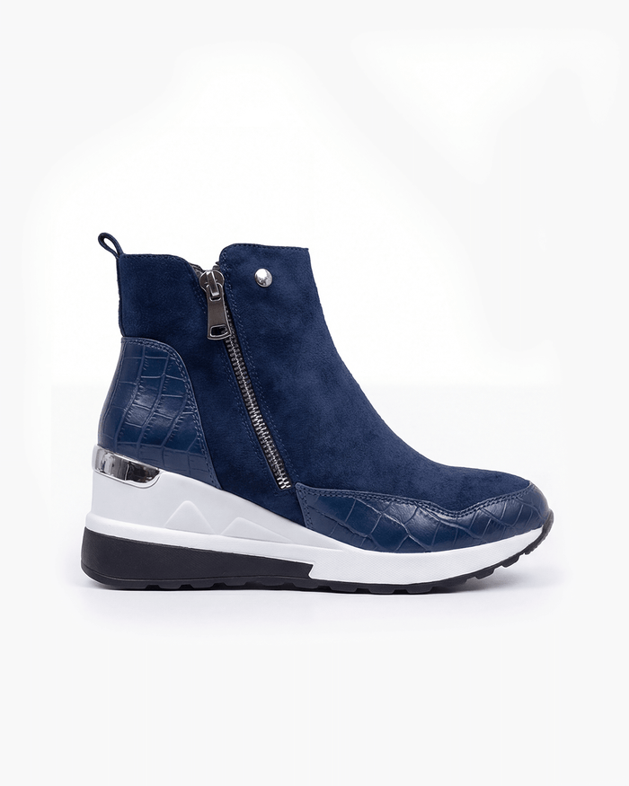 Women’s Side-Zip Wedge Sneaker Ankle Boots