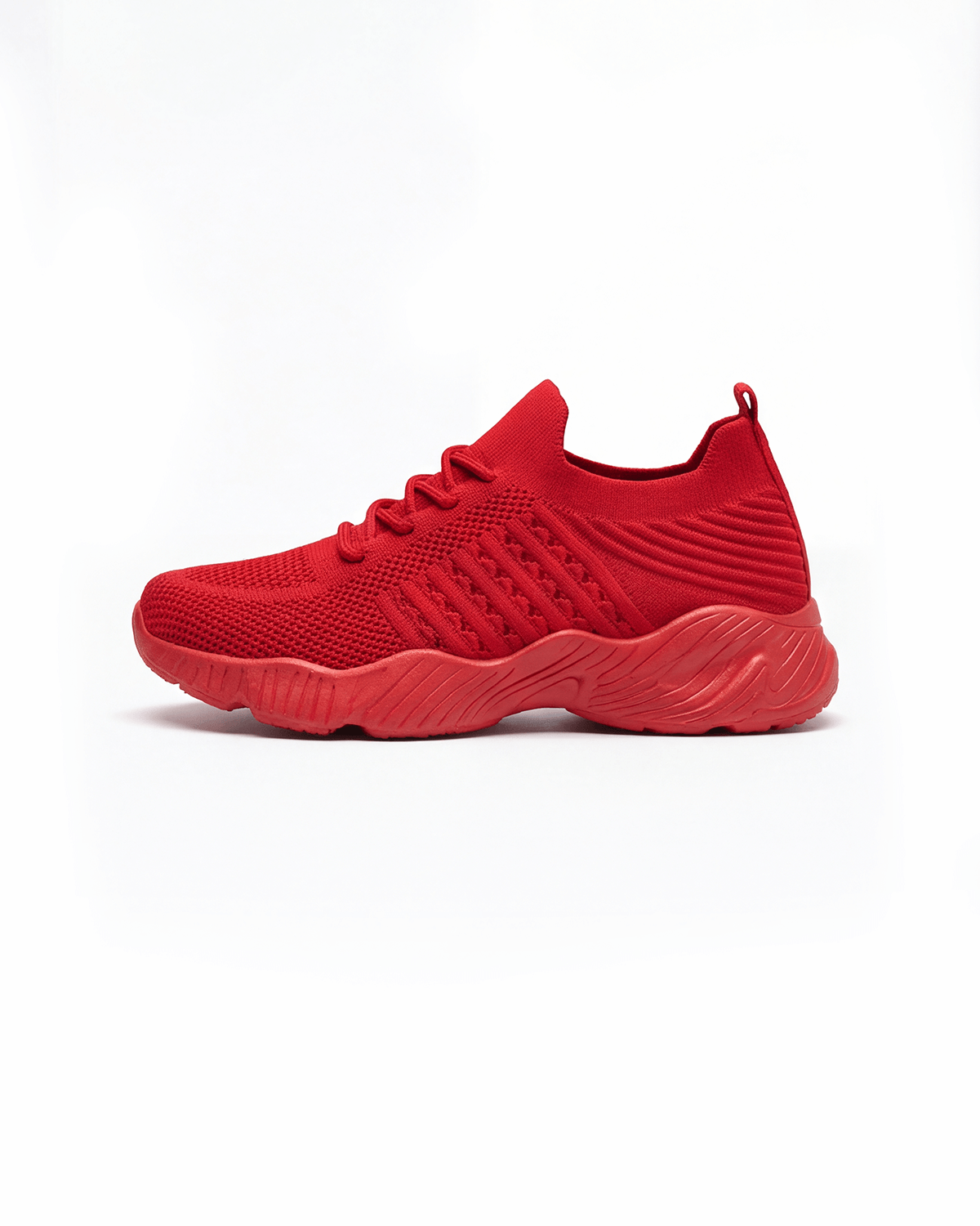 Women’s Knit Lace-Up Running-Style Sneakers