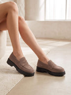 Women’s Chunky Lug-Sole Penny Loafers