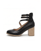 Women’s Triple-Strap Block Heel Pumps
