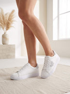 Women’s Heart-Detail Platform Fashion Sneakers