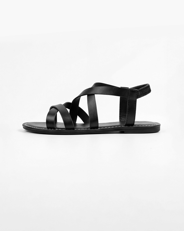 Women’s Strappy Caged Flat Sandals
