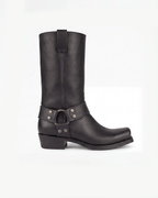 Women’s Mid-Calf Harness Boots with Low Heel