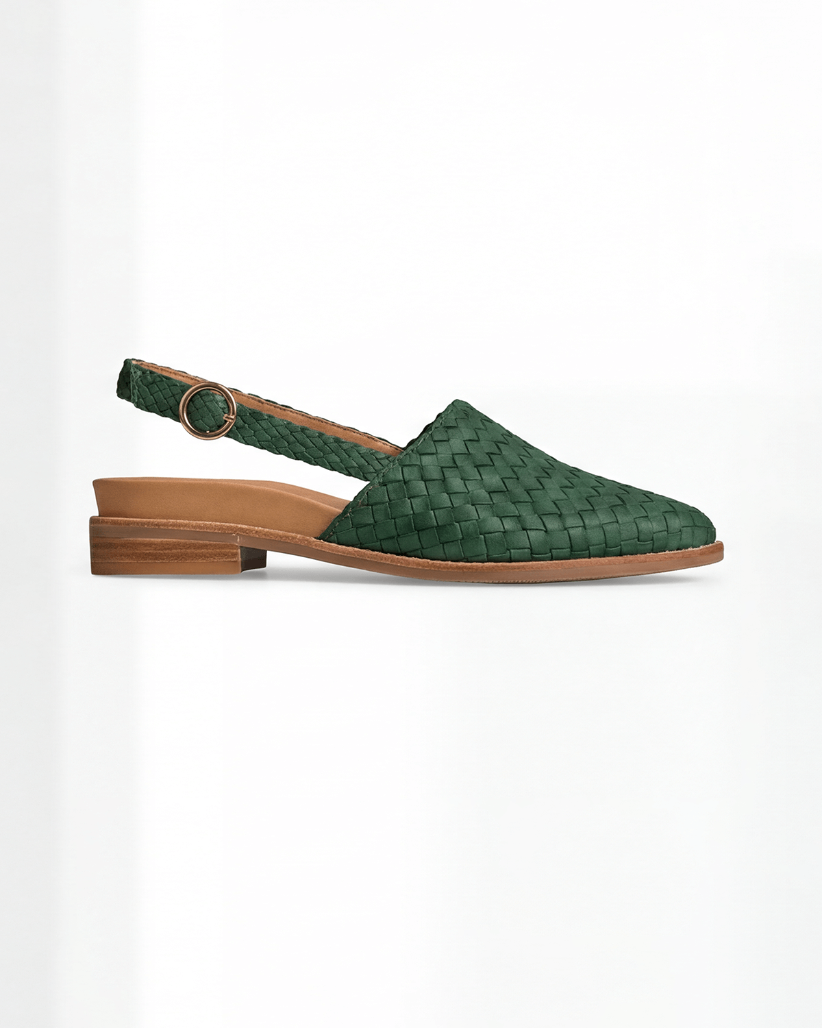 Women’s Woven Pointed-Toe Slingback Flats