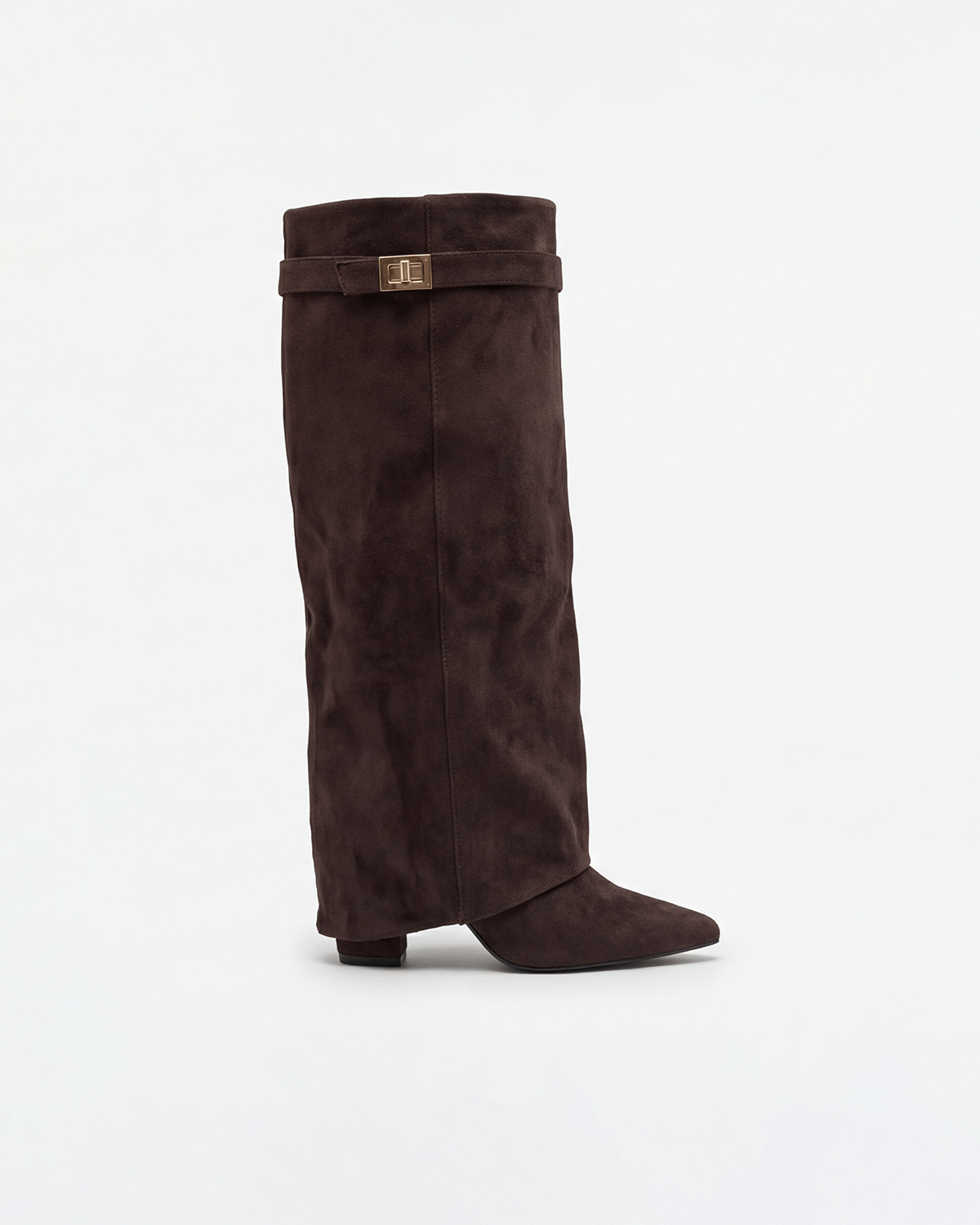 Women’s Suede-Look Knee-High Pointed-Toe Boots