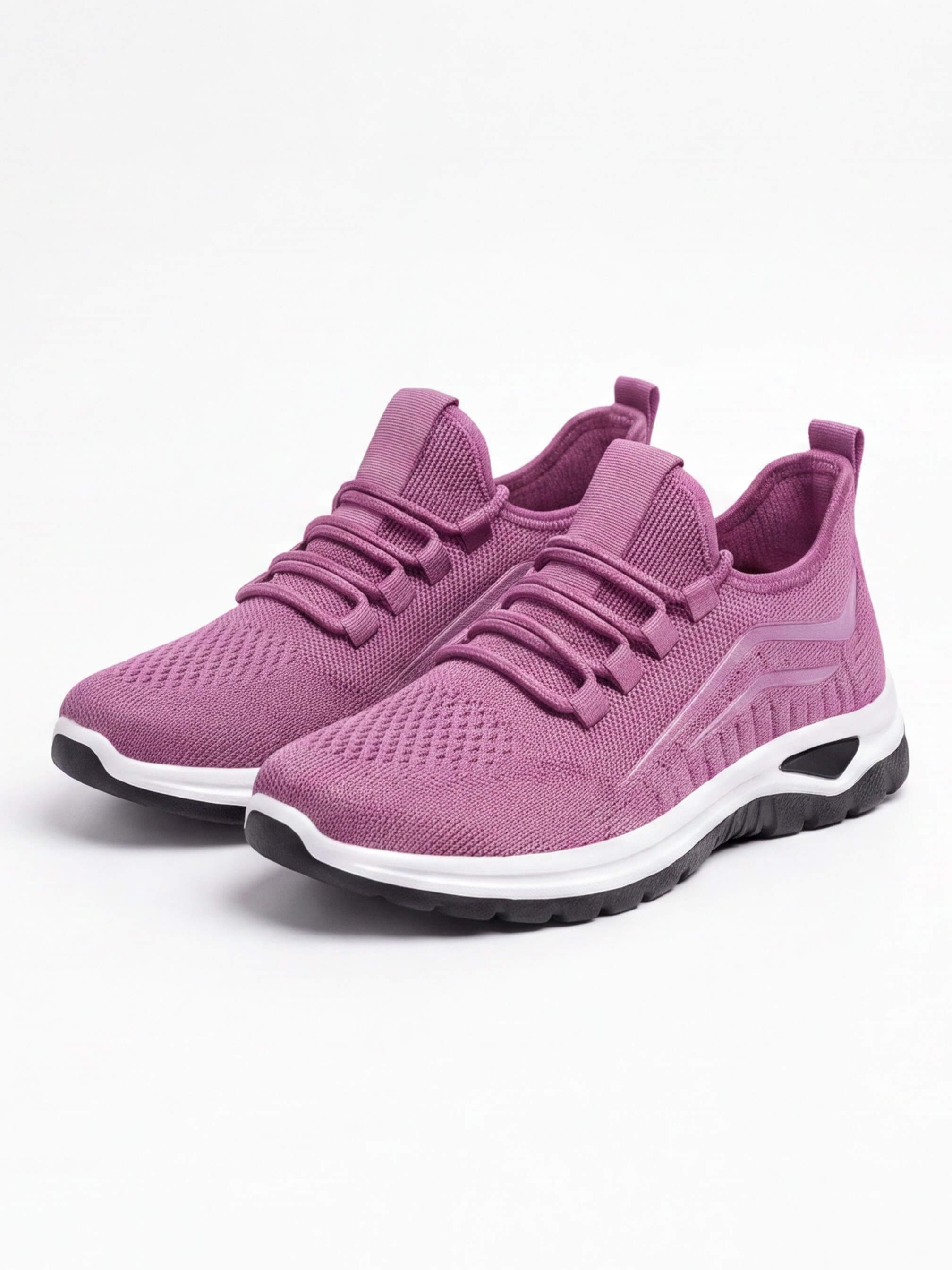 Women’s Knit Lace-Up Low-Top Sneakers