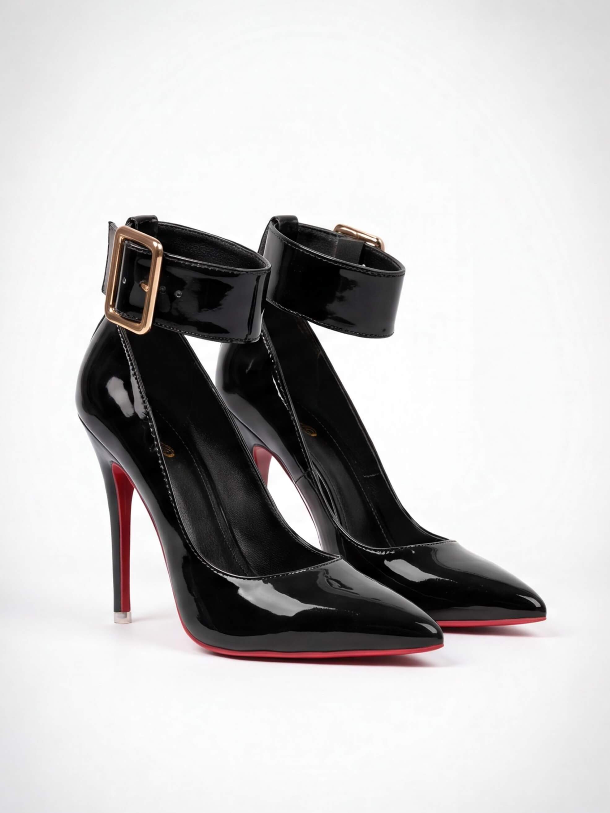 Women’s Buckle-Strap Pointed Stiletto Heels