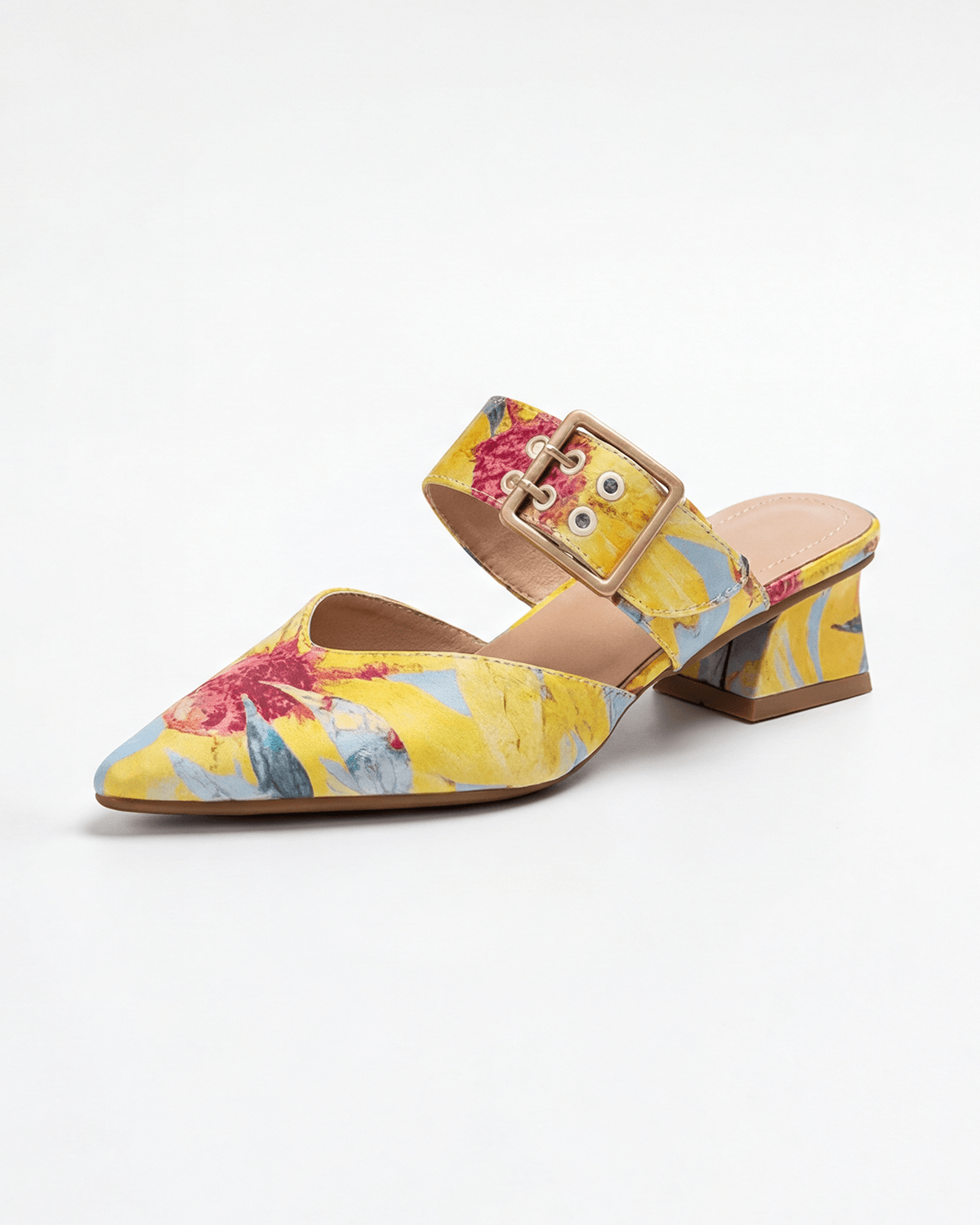 Women’s Buckle Strap Slingback Block Heels