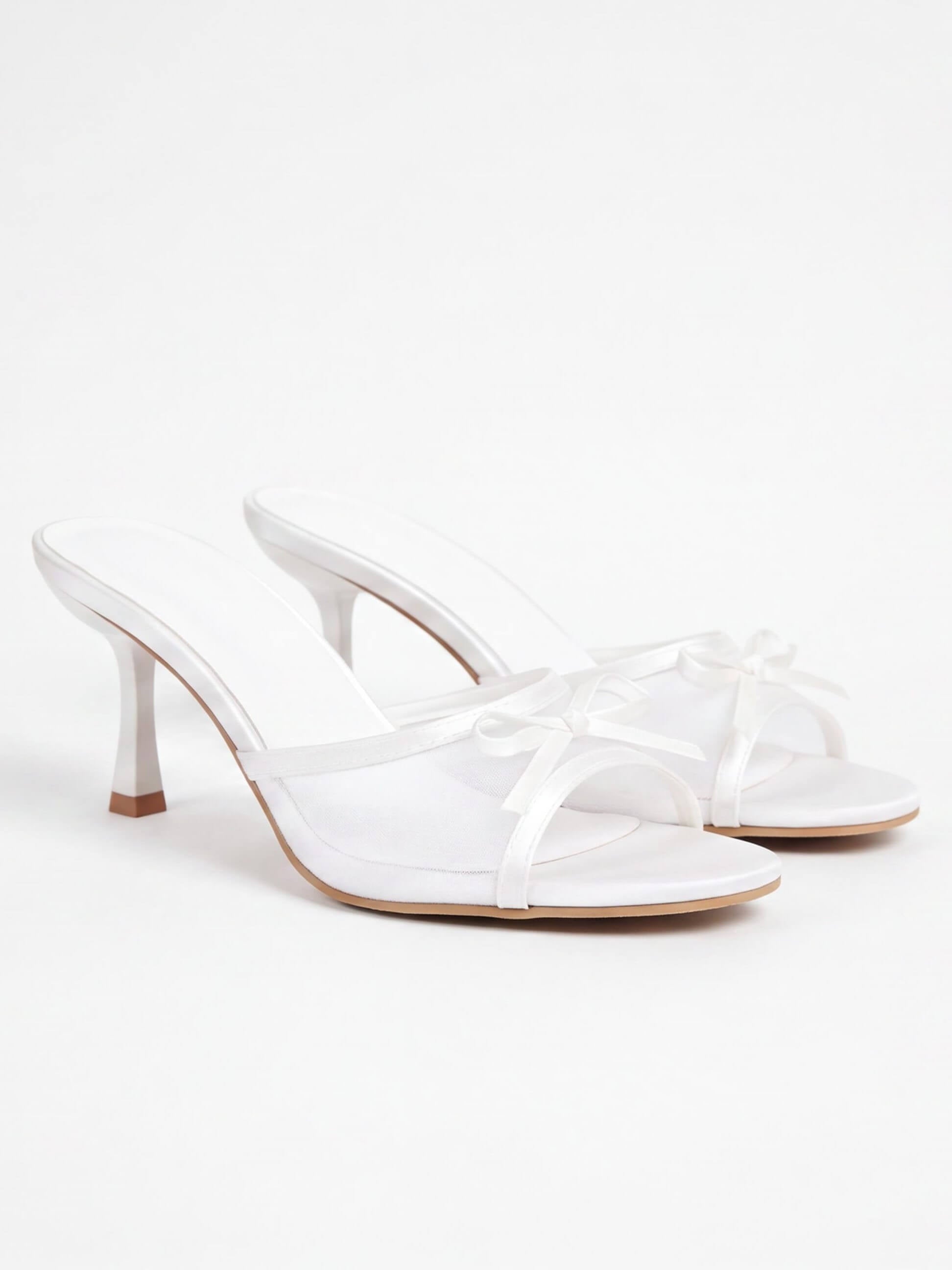 Women’s Bow-Detail Heeled Mule Sandals