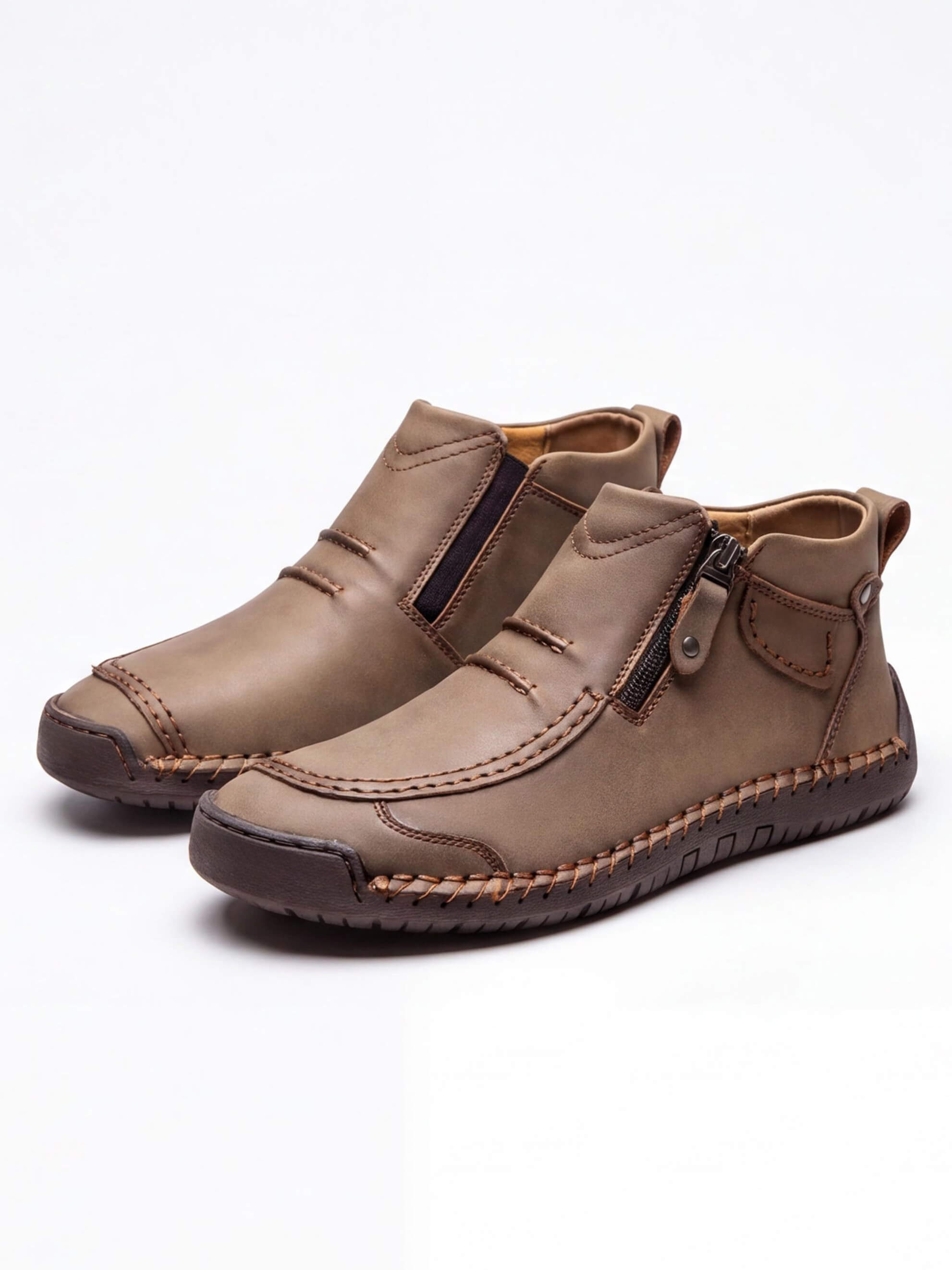 Women’s Side-Zip Stitched Ankle Boots