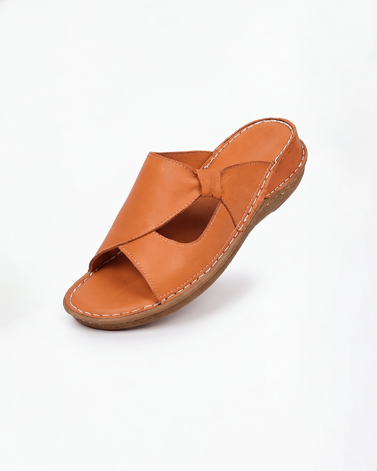 Women’s Cutout Slide Sandals with Contrast Stitching