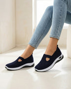 Women’s Knit Slip-On Casual Sneakers with Cutouts