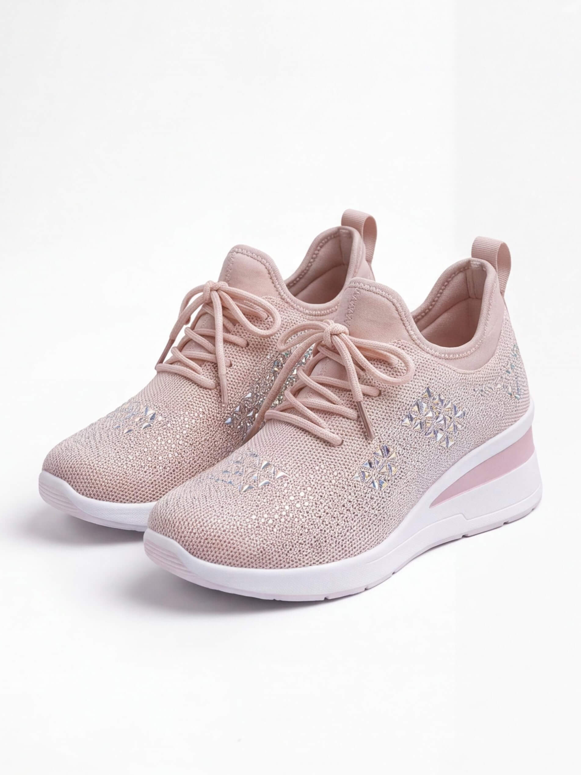 Women’s Embellished Knit Wedge Sneakers