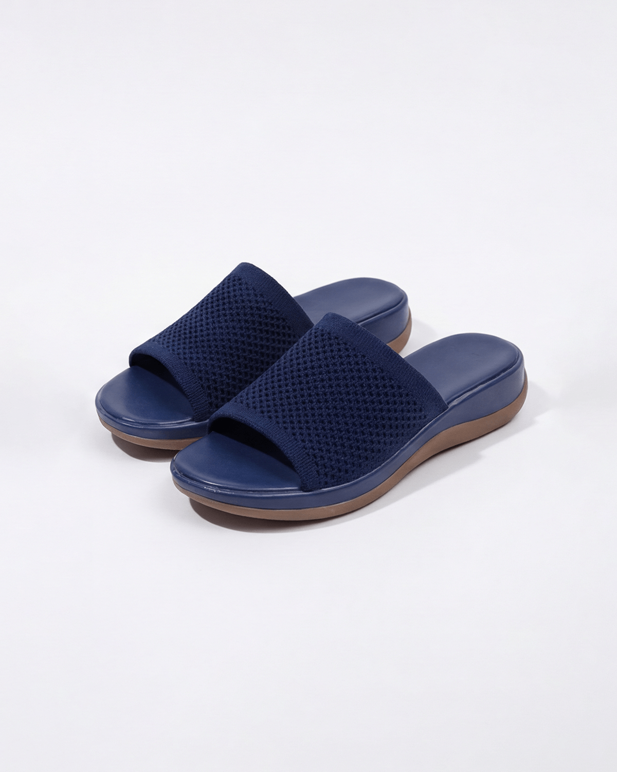 Women’s Knit Slide Sandals with Cushion Sole