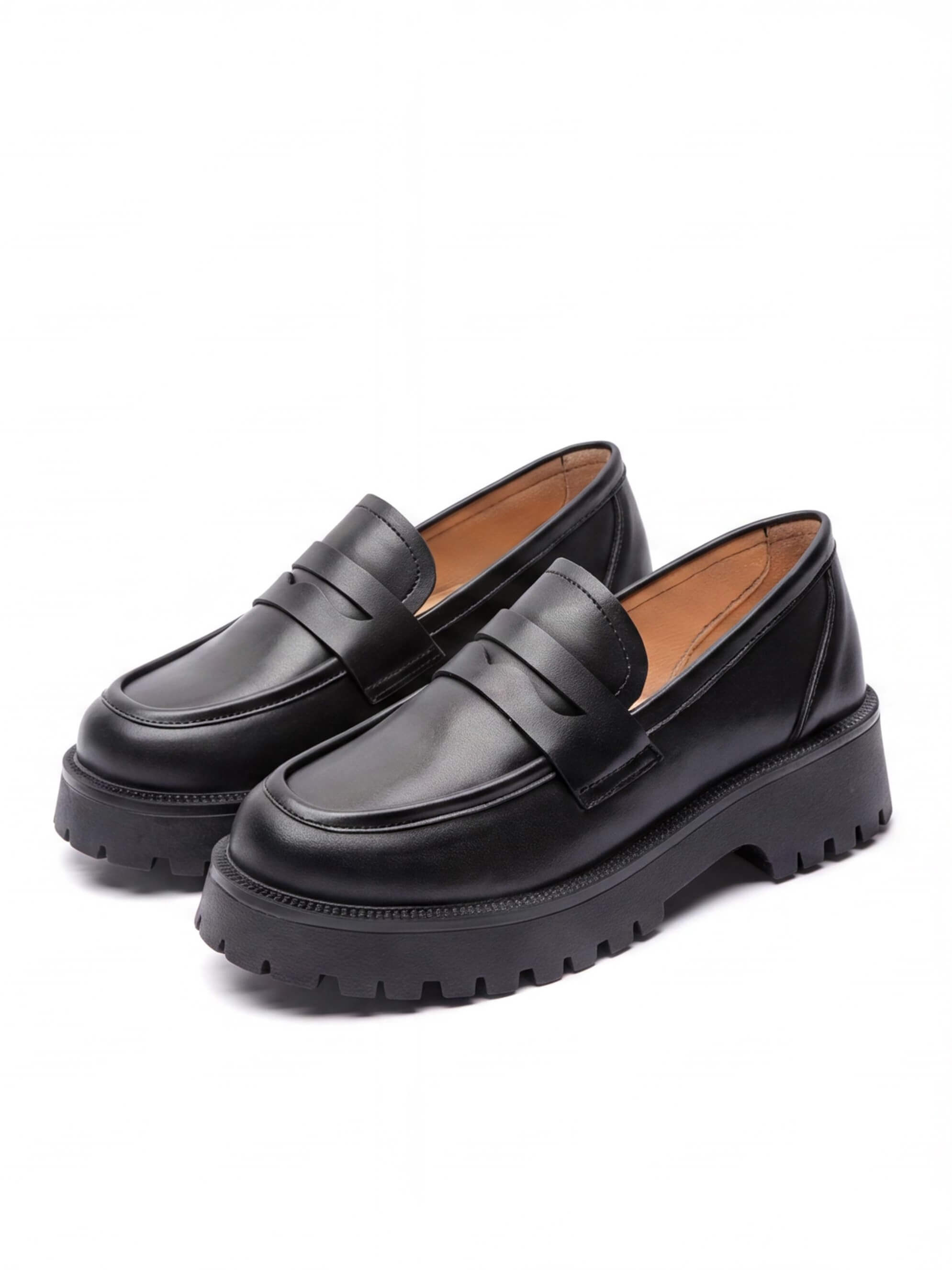 Women’s Chunky Lug-Sole Penny Loafers