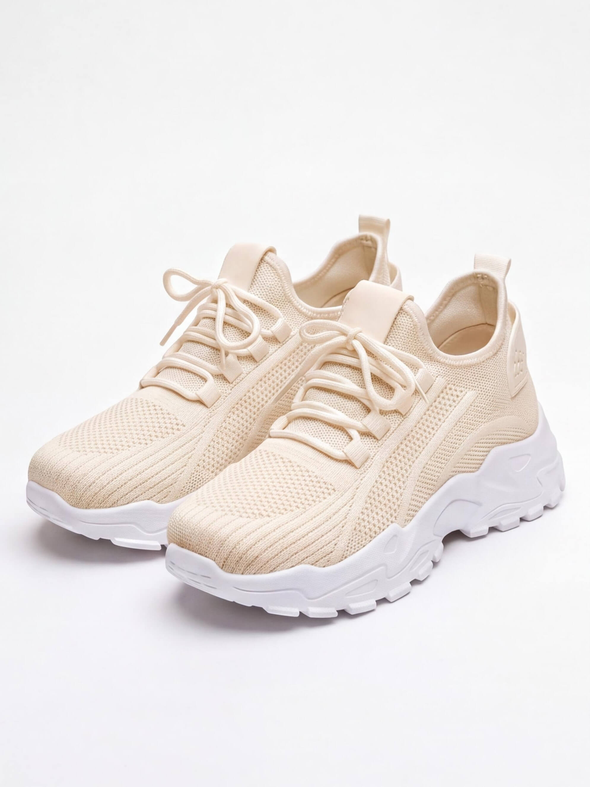Women’s Chunky Knit Lace-Up Sneakers