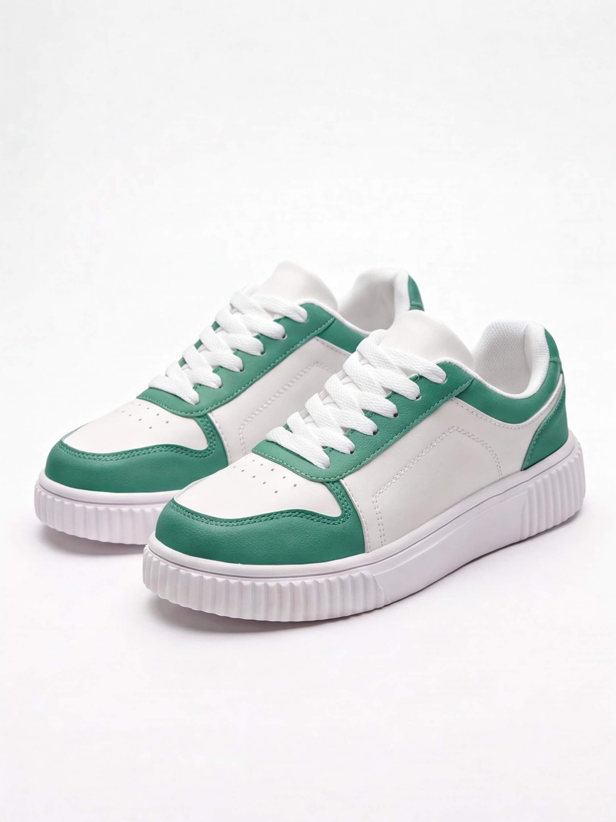 Women’s Panelled Lace-Up Platform Sneakers