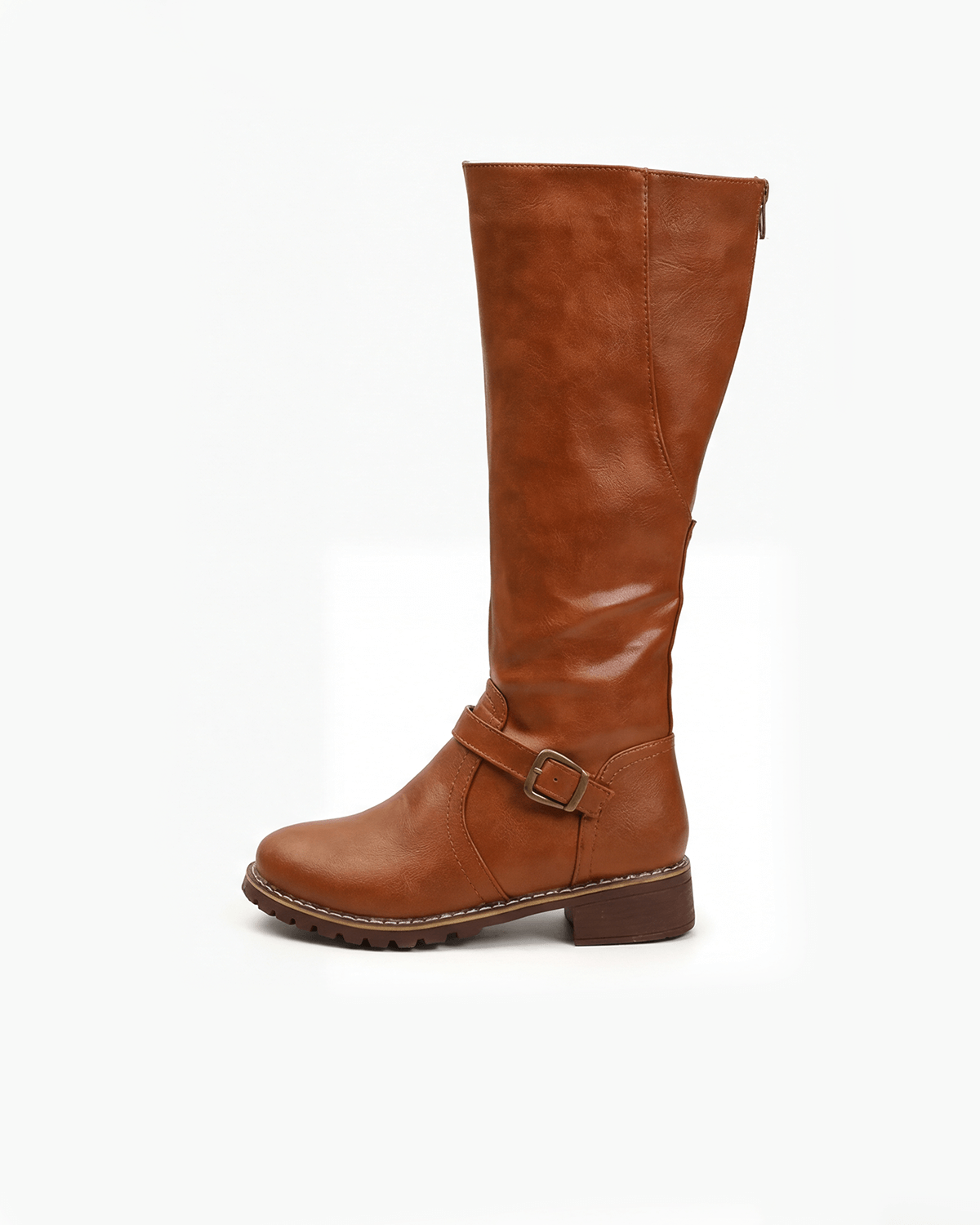 Women’s Knee-High Boots with Buckle Strap Detail