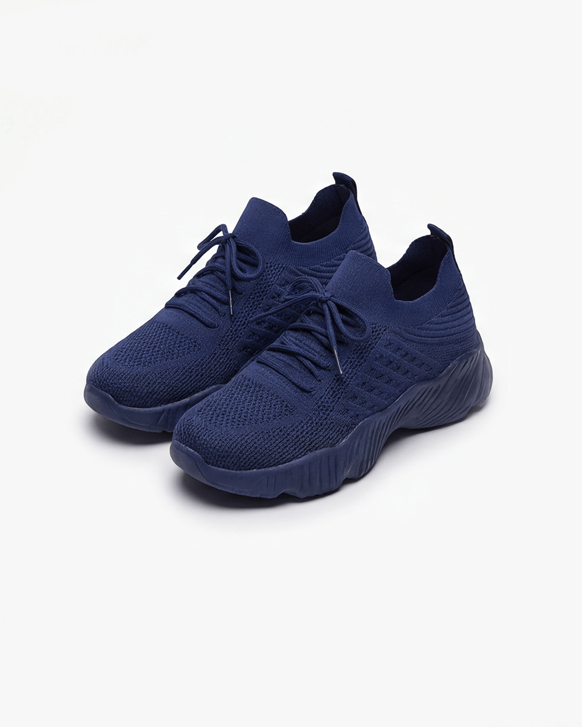 Women’s Knit Lace-Up Running-Style Sneakers