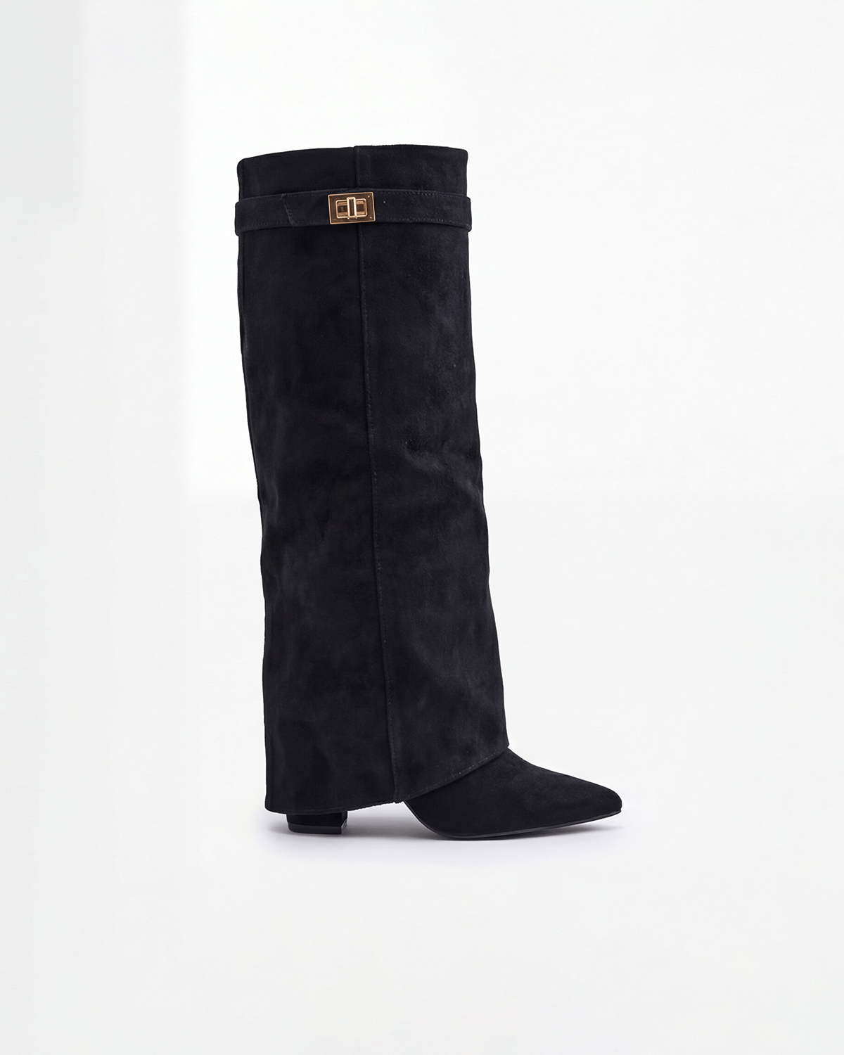 Women’s Suede-Look Knee-High Pointed-Toe Boots