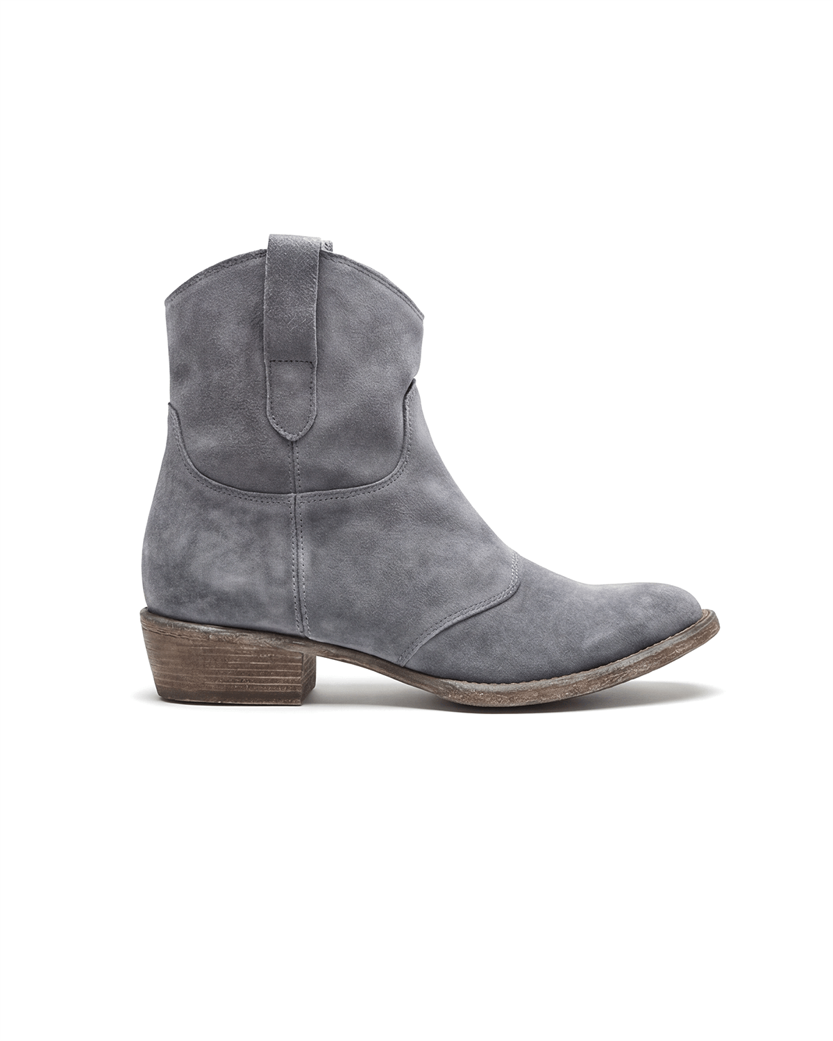 Women’s Suede-Look Ankle Boots with Low Heel