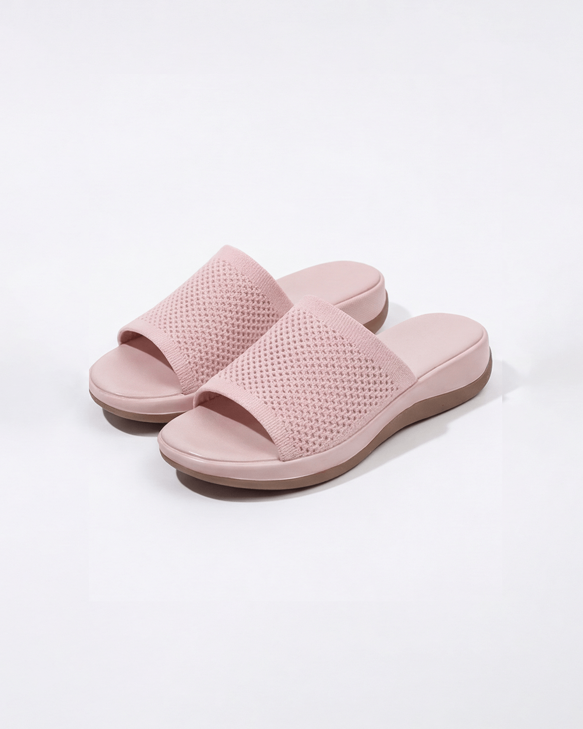 Women’s Knit Slide Sandals with Cushion Sole