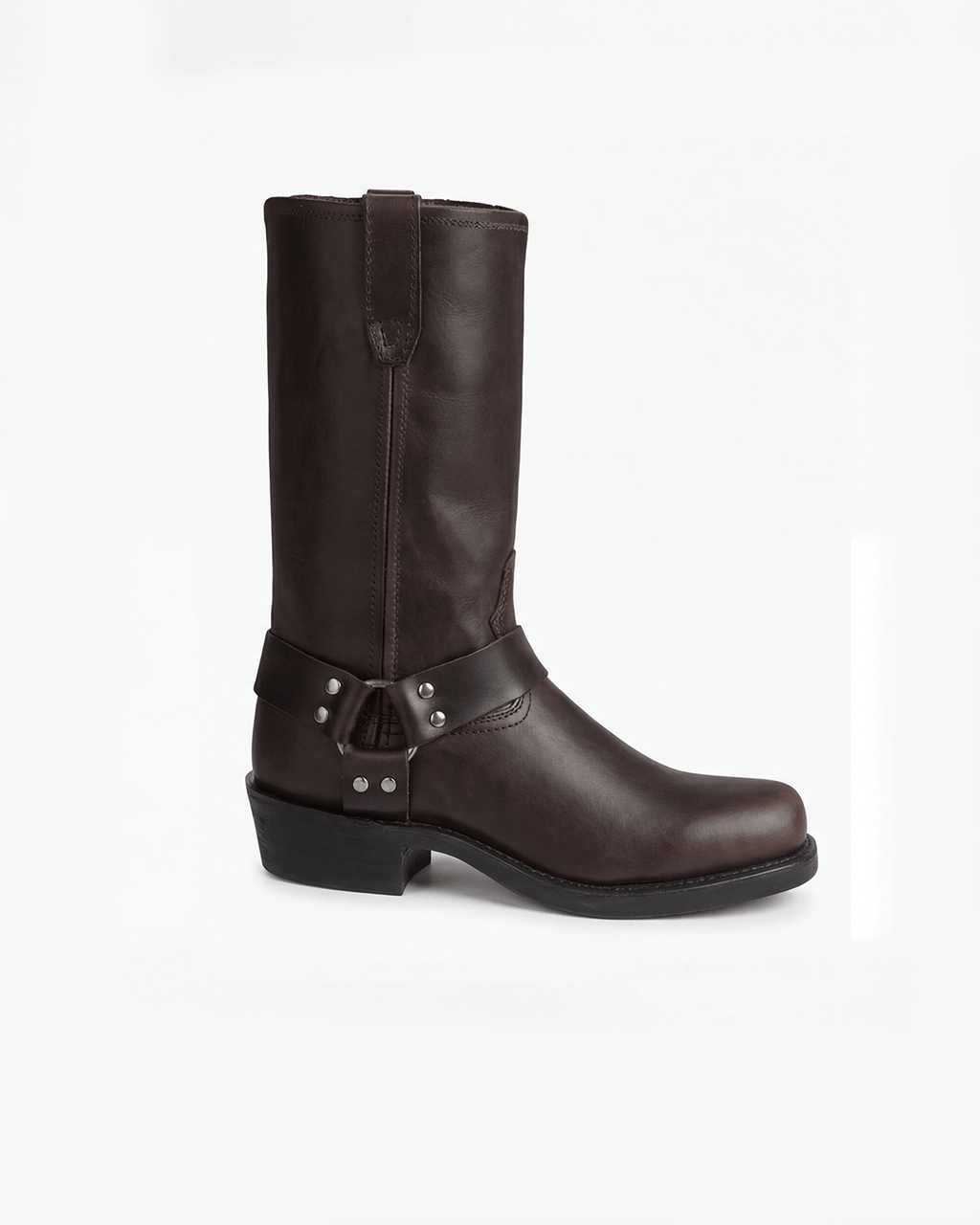 Women’s Mid-Calf Harness Boots with Low Heel