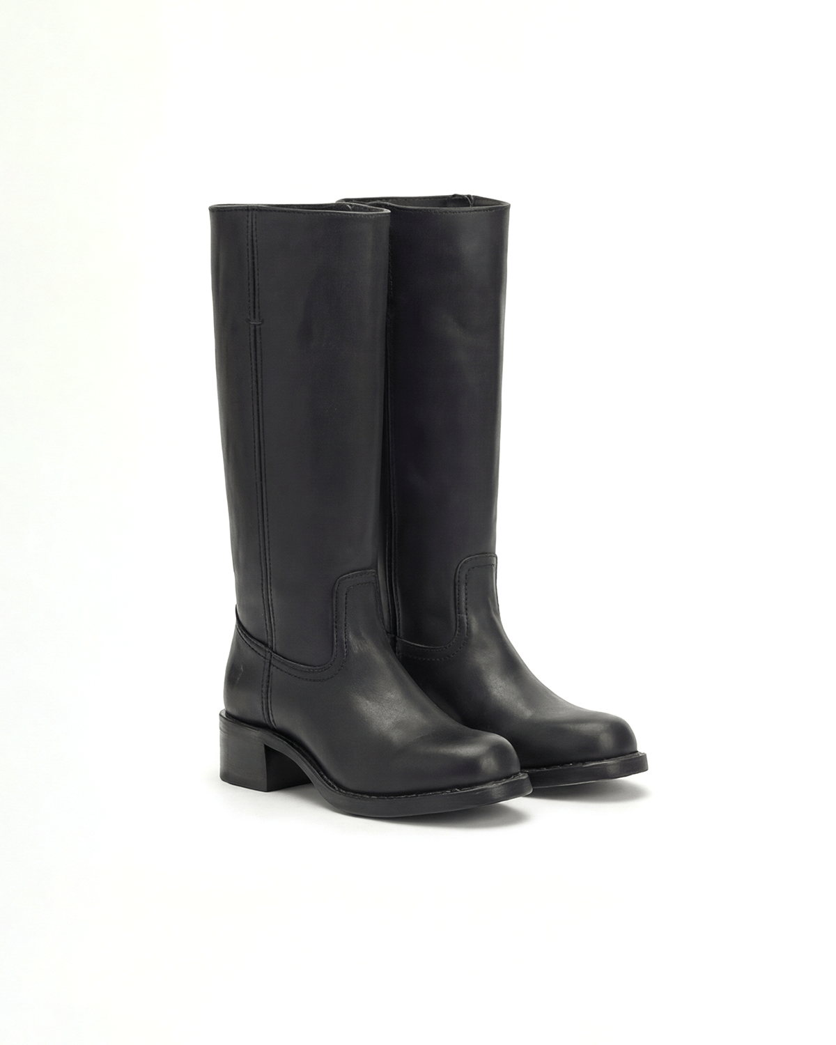 Women’s Knee-High Boots with Stacked Block Heel