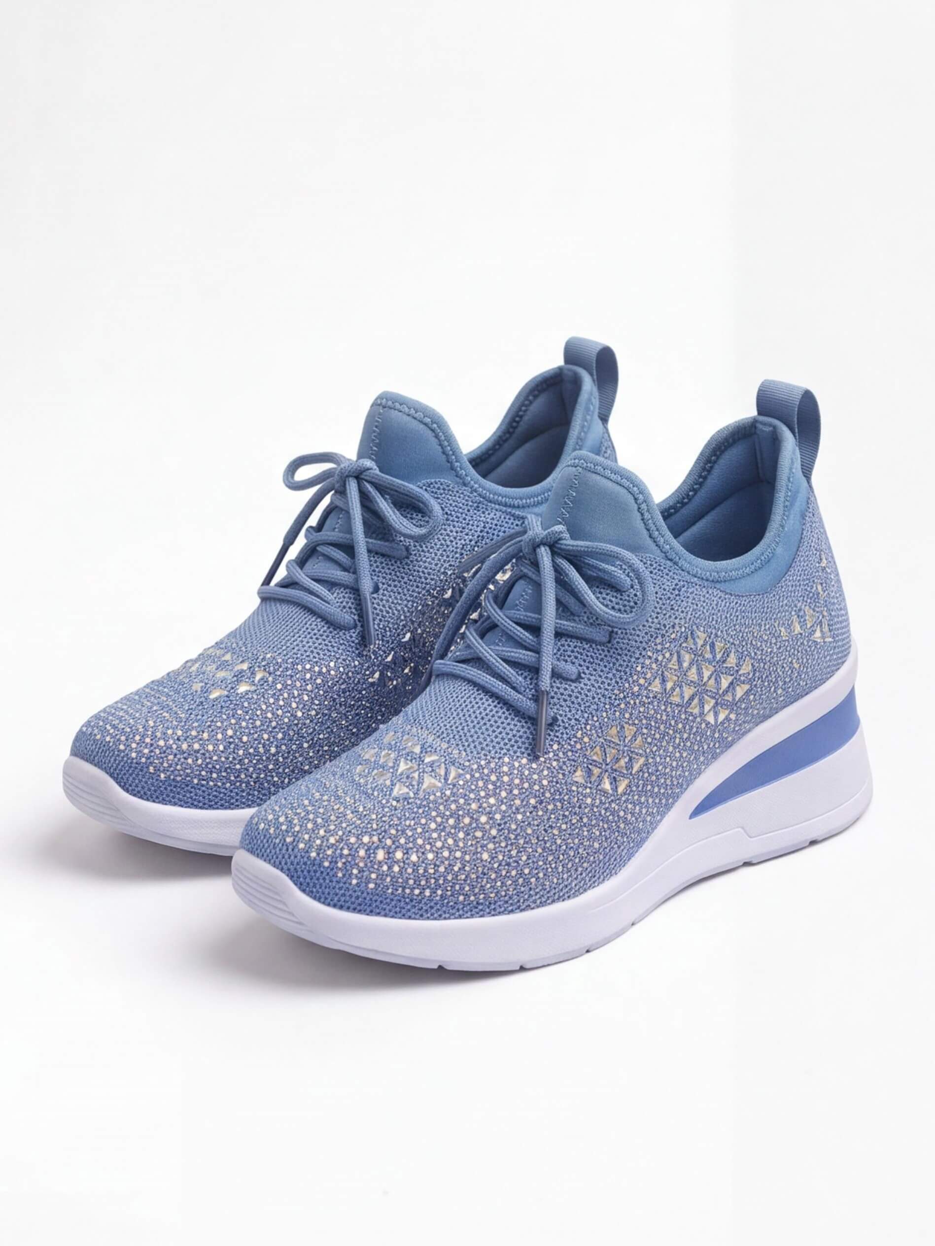 Women’s Embellished Knit Wedge Sneakers
