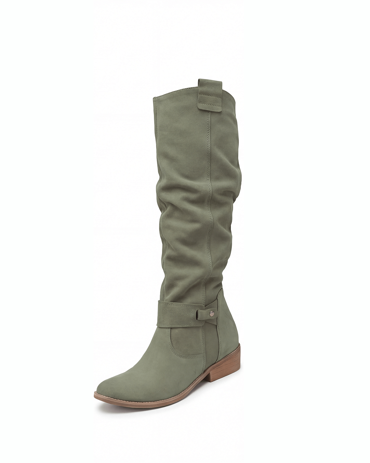 Women’s Knee-High Slouch Boots with Side Zip