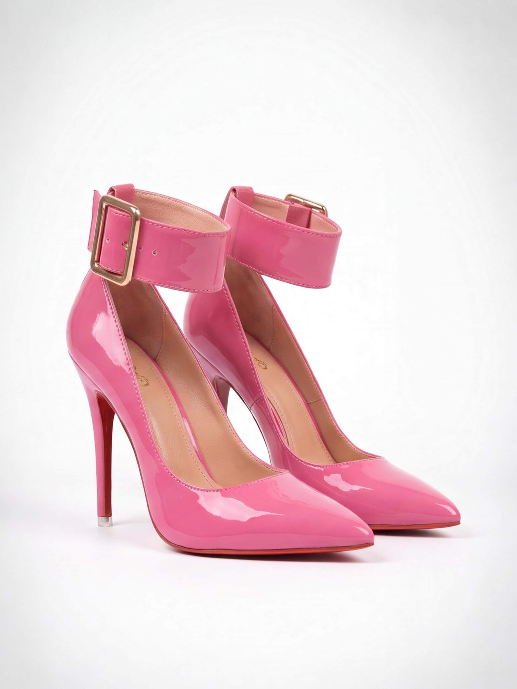 Women’s Buckle-Strap Pointed Stiletto Heels