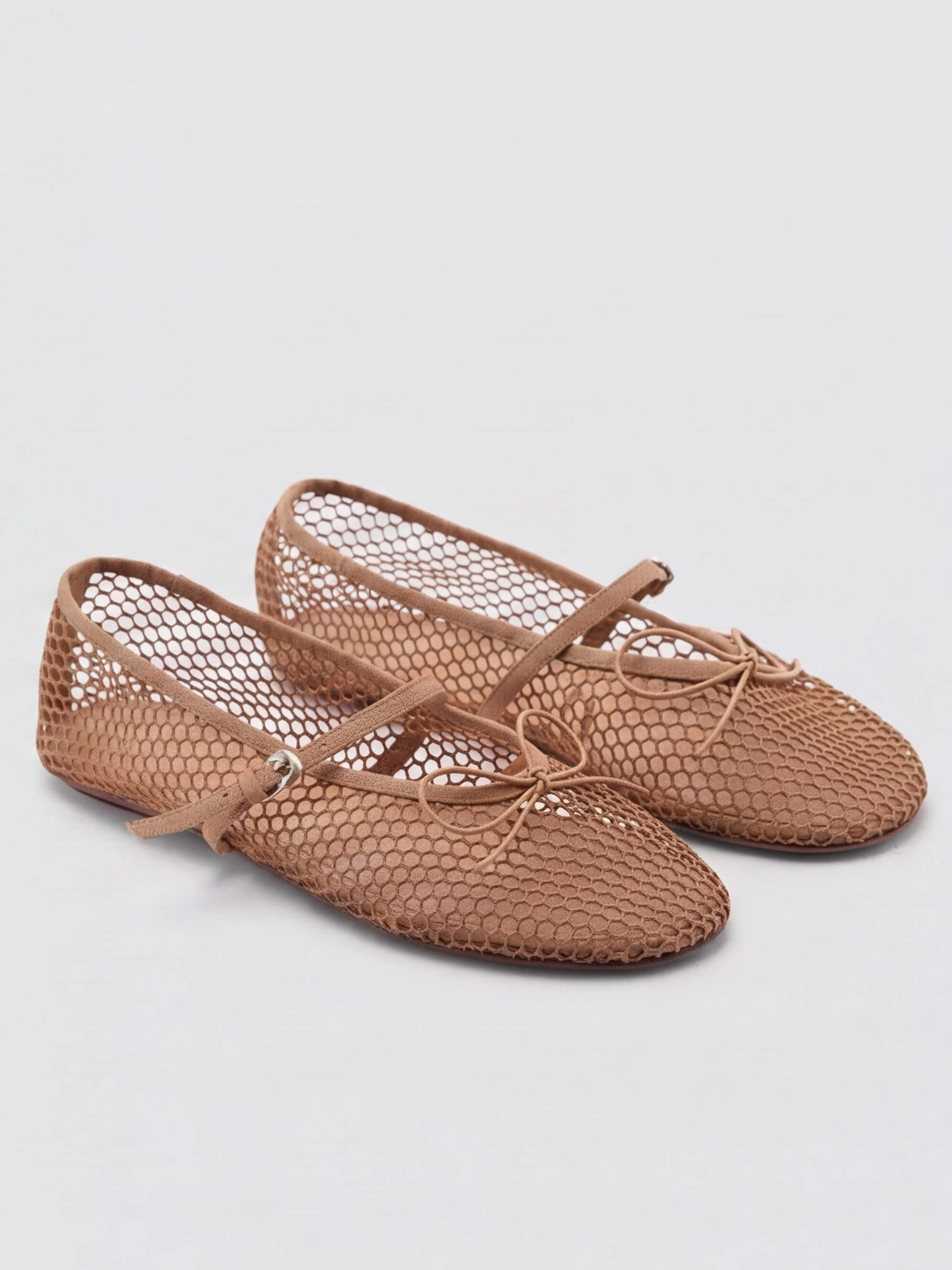 Women’s Mesh Bow-Detail Mary Jane Flats