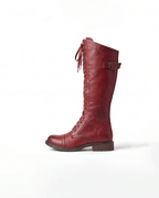 Women’s Lace-Up Knee-High Combat Boots
