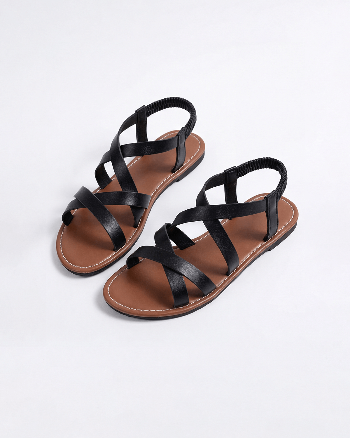 Women’s Strappy Caged Flat Sandals