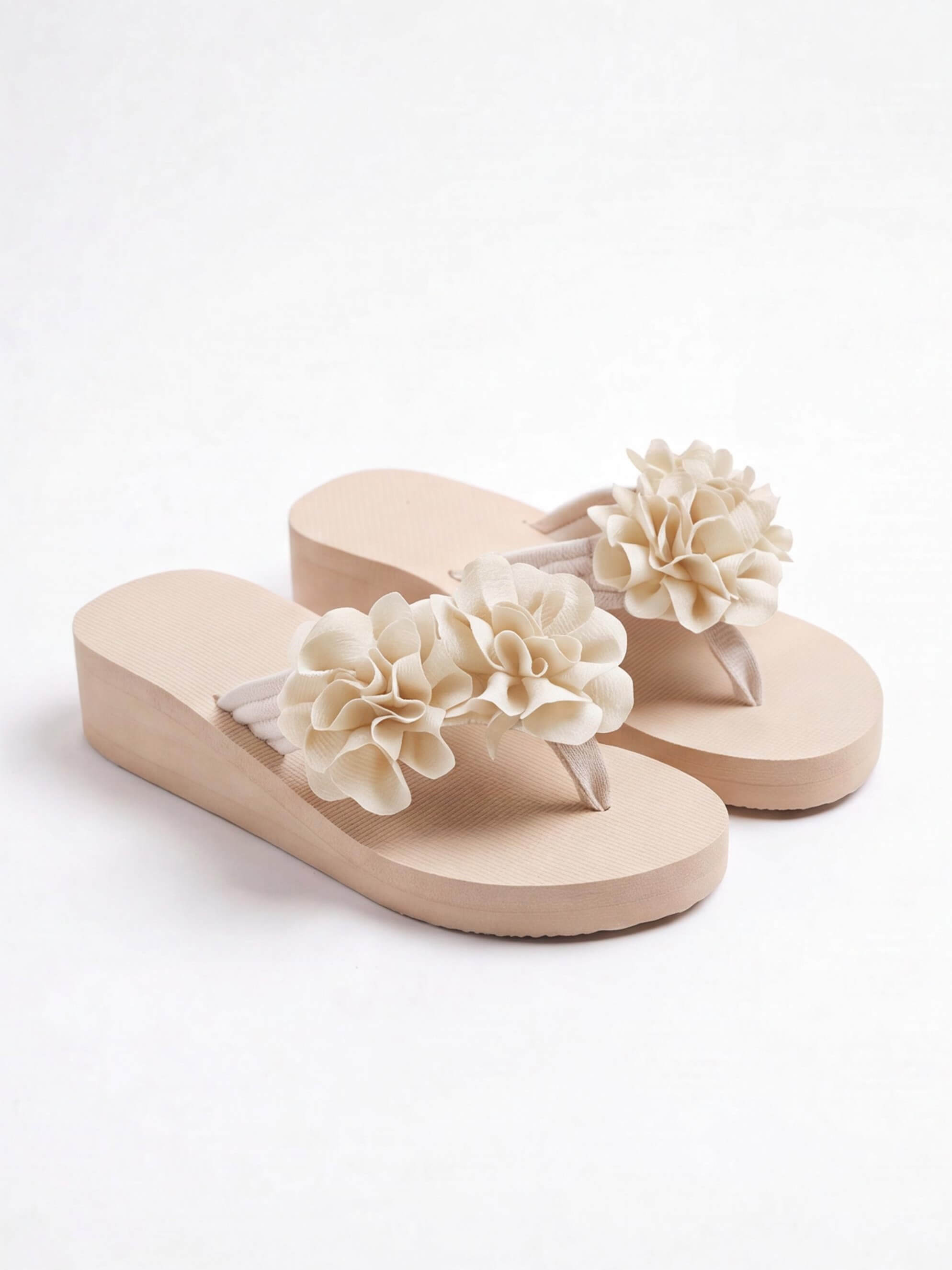 Women’s Floral-Detail Platform Slide Sandals