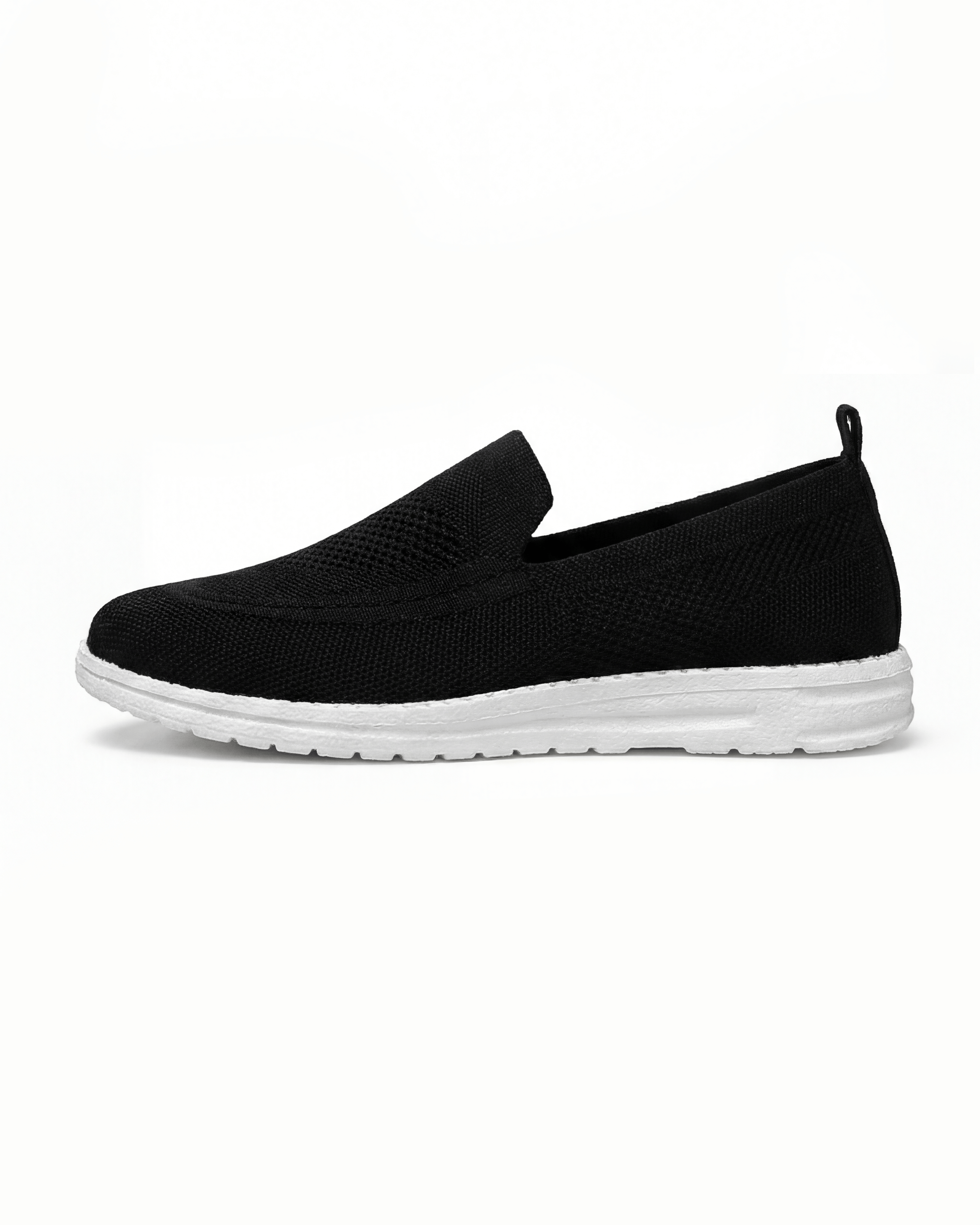 Women’s Knit Slip-On Sneakers with White Sole
