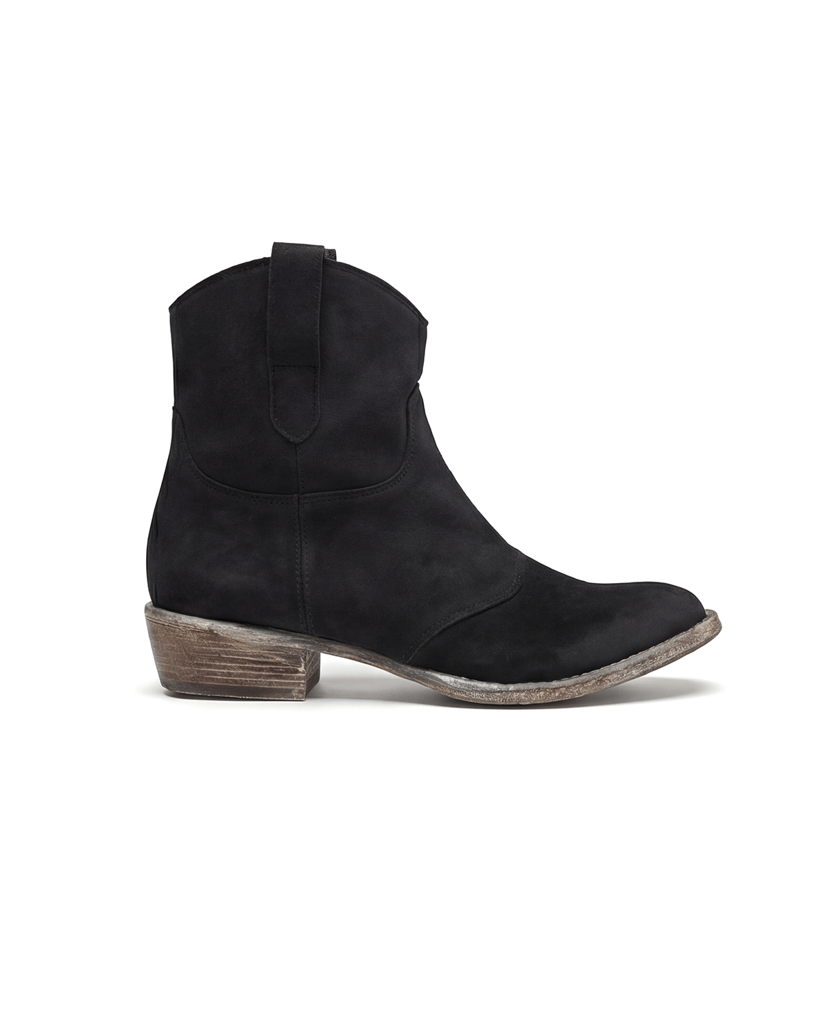 Women’s Suede-Look Ankle Boots with Low Heel