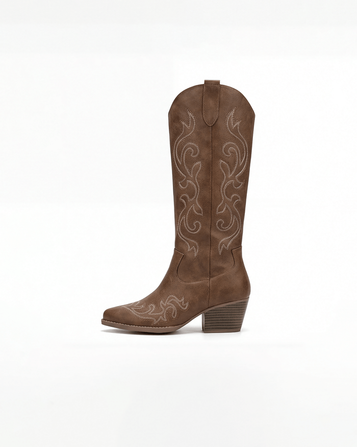 Women’s Western Stitch Knee-High Heeled Boots