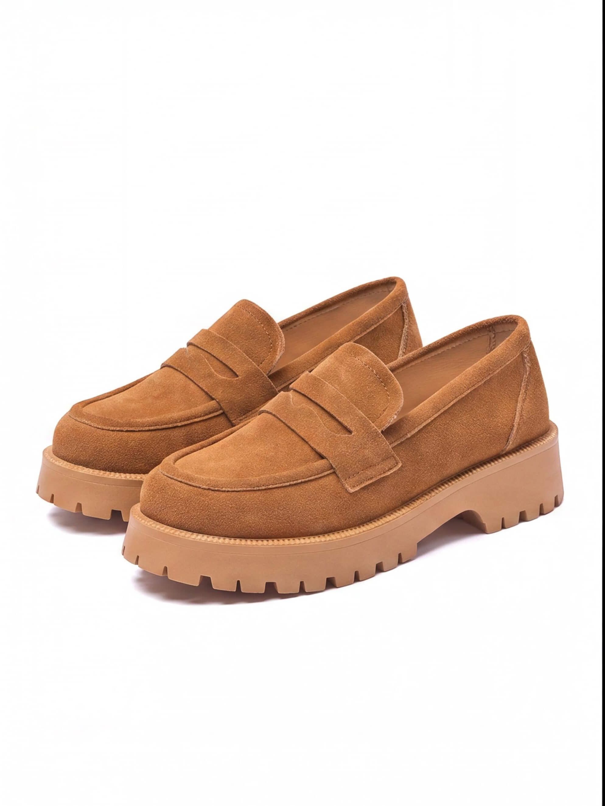 Women’s Chunky Lug-Sole Penny Loafers