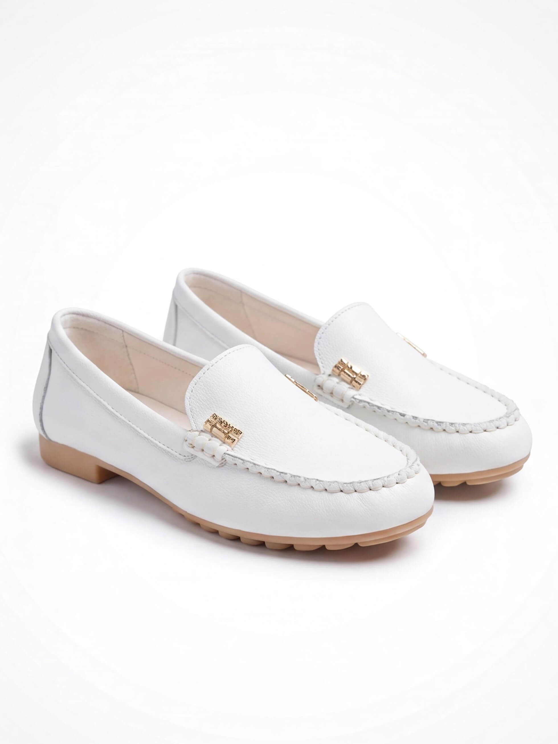 Women’s Frayed-Edge Moccasin Driving Loafers