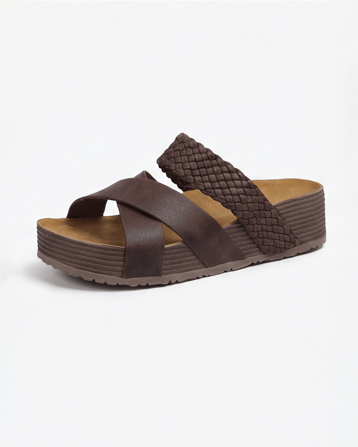 Women’s Braided Strap Platform Slide Sandals