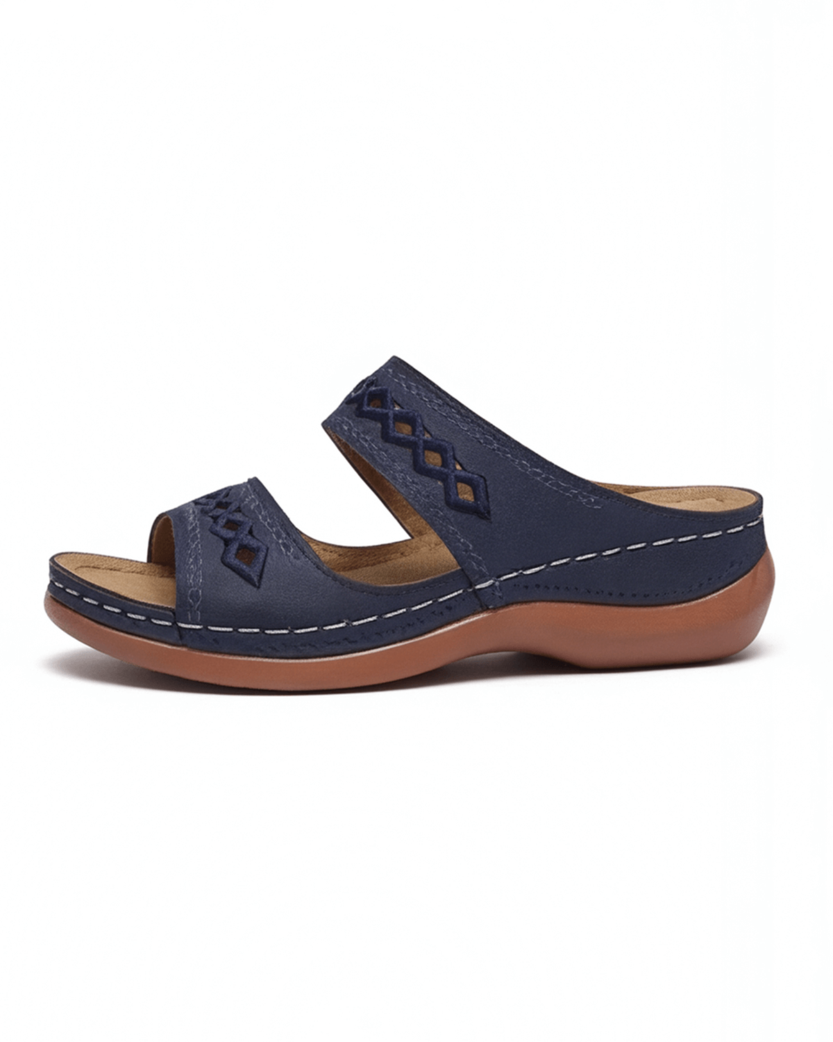 Women’s Cutout Double-Strap Flat Mule Sandals