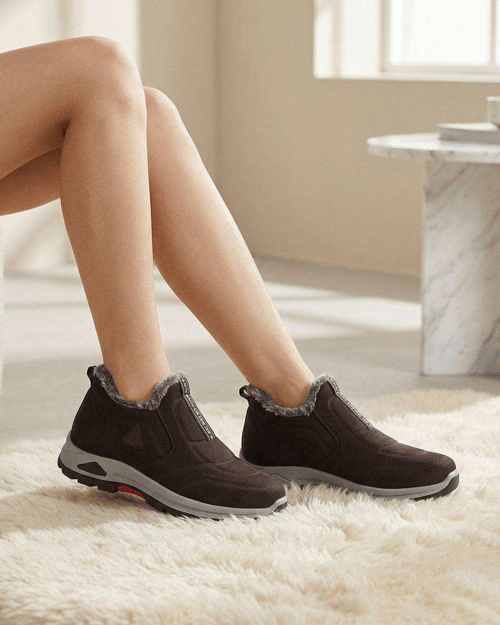 Women’s Cozy-Lined Slip-On Casual Sneakers