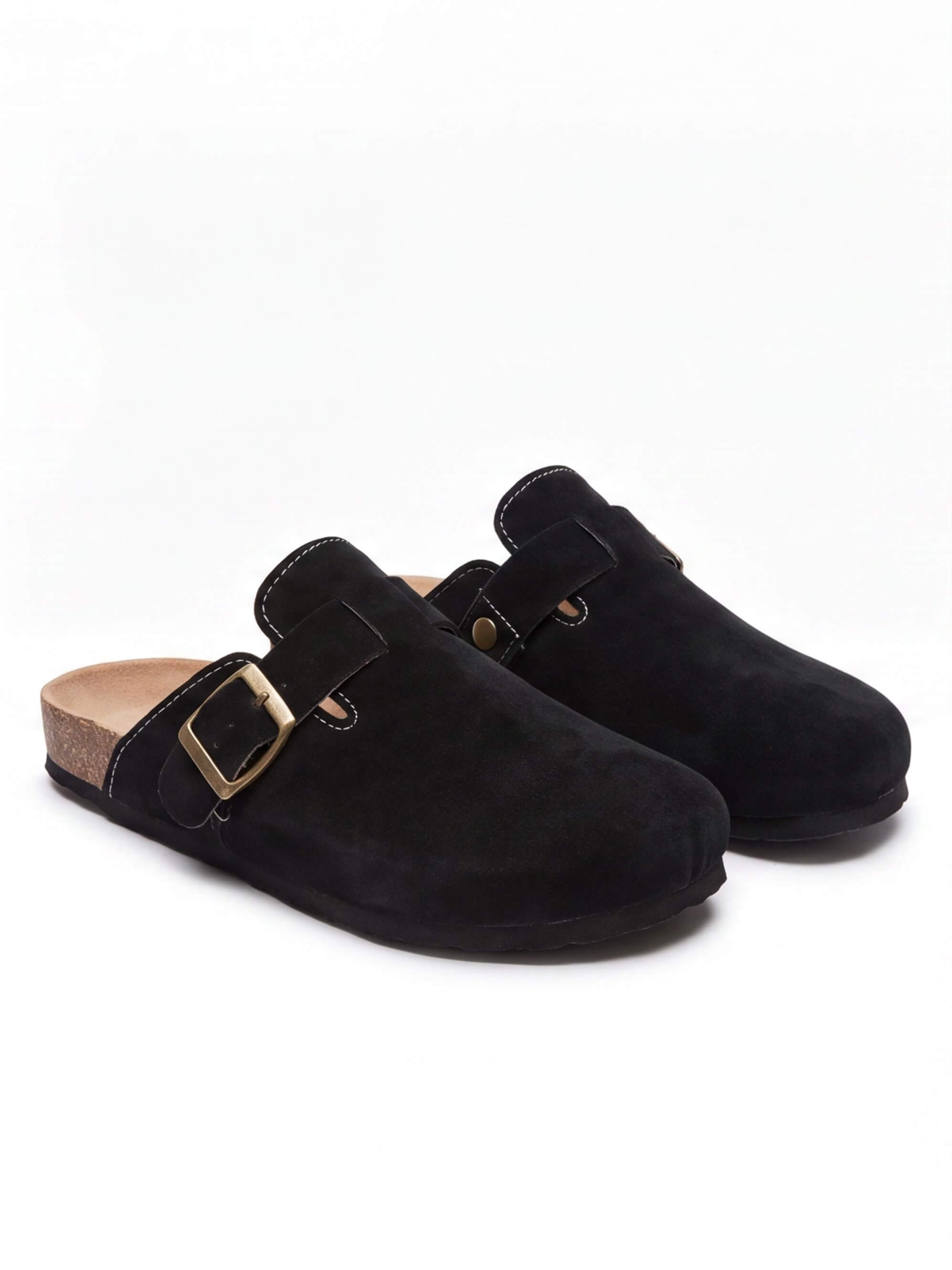 Women’s Woven Buckle Flat Clogs